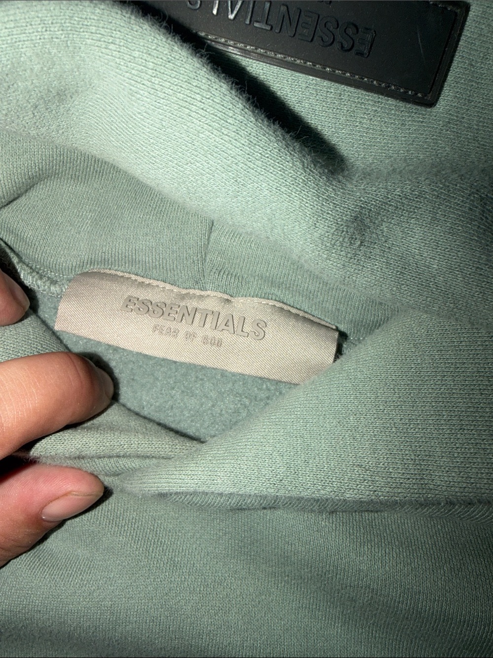 Fear of God Essentials Pullover Hoodie - Sage Green - Picture 6 of 7
